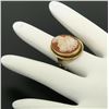 Image 3 : 14k Yellow Gold Carved Shell Cameo Ring w/ Twisted Wire Frame