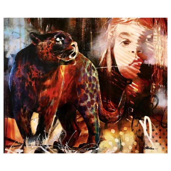 John & Elli Milan, "Untitled III" Hand Signed Original Painting with COA.