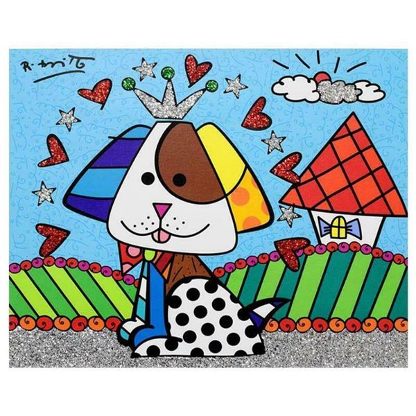 Romero Britto "To Jenna & Nick's Home" Hand Signed Limited Edition Giclee on Can