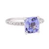 Image 1 : 3.12 ctw Blue Sapphire and Diamond Ring - 18KT White Gold