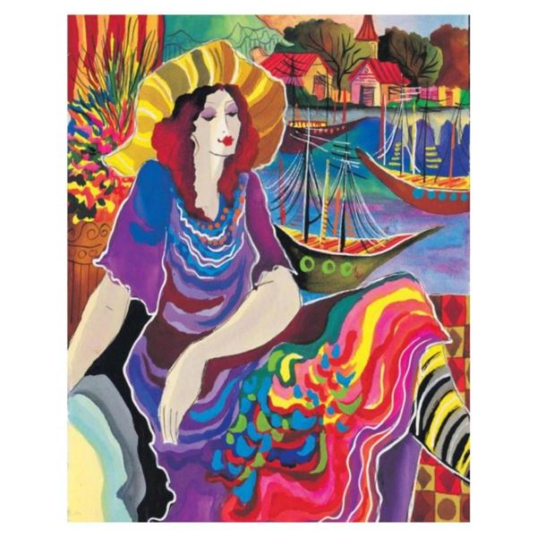 Patricia Govezensky, "Lady by the Bayside" Hand Signed Limited Edition Giclee on
