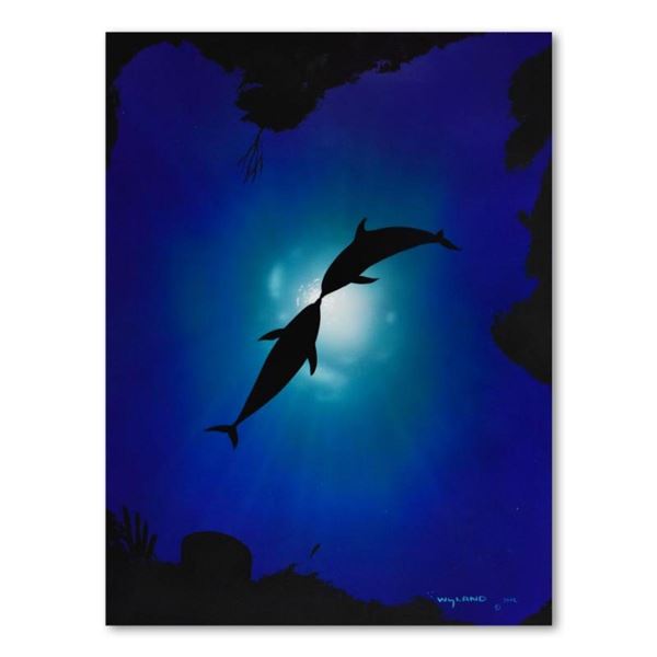 Wyland, "Kissing Seas" Original Oil Painting on Board, Hand Signed with Letter o