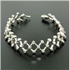 Image 1 : 14kt White Gold 0.90 ctw Diamond Open Trellis Bracelet