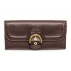 Image 1 : Coach Brown Campbell Leather Slim Buckle Wallet