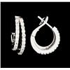 Image 2 : 0.60 ctw Diamond Earrings - 14KT White Gold