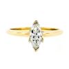 Image 1 : New 14kt Yellow and White Gold 0.41 ctw Marquise Diamond Solitaire Ring