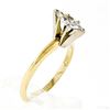 Image 5 : New 14kt Yellow and White Gold 0.41 ctw Marquise Diamond Solitaire Ring