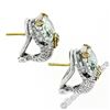 Image 4 : Judith Ripka Sterling Silver and 18kt Yellow Gold Prasiolite and Diamond Earring