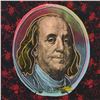 Image 2 : Steve Kaufman (1960-2010), "Old Ben Franklin" Hand Painted Limited Edition Silks