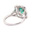 Image 3 : 1.46 ctw Emerald and Diamond Ring - Platinum