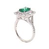Image 4 : 1.46 ctw Emerald and Diamond Ring - Platinum