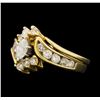 Image 1 : 1.14 ctw Diamond Ring & Wedding Band - 14KT Yellow Gold