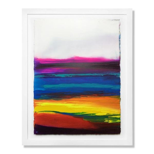 Wyland, "Reef Colors 6" Framed Original Watercolor Painting Hand Signed with Let