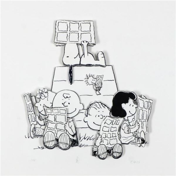 Peanuts, "Down Time" Hand Numbered Limited Edition 3D Decoupage with Certificate