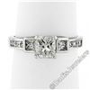 Image 4 : Estate 18kt White Gold 1.42 ctw GIA Certified Radiant Diamond Engagement Ring