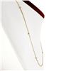 Image 4 : 14K Rose Gold 0.12 ctw 6 Round Bezel Diamond by the Yard 16" Chain Necklace