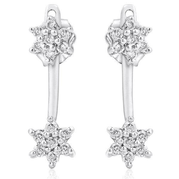 14k White Gold 0.35CTW Diamond Earrings, (I2-I3/H-I)