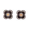 Image 1 : Chanel Black Camelia Earrings