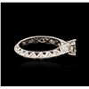 Image 3 : 14KT White Gold 0.91 ctw Diamond Ring