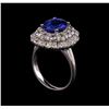 Image 4 : 14KT White Gold 3.15 ctw Tanzanite and Diamond Ring