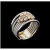 Image 4 : 0.75 ctw Diamond Ring - 14KT White and Yellow Gold