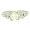 Image 1 : Antique Art Deco Platinum 0.90 ctw Old European & Marquise Diamond Solitaire Rin