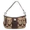 Image 1 : Coach Brown Monogram Canvas Leather Shoulder Bag