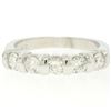 Image 3 : NEW 14k White Gold FINE .80 ctw Bar Set Round Brilliant Diamond Wedding Band Rin