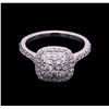 Image 1 : 0.88 ctw Diamond Ring - 14KT White Gold