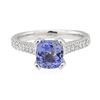 Image 2 : 3.06 ctw Sapphire and Diamond Ring - 14KT White Gold