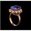 Image 4 : 14KT Rose Gold 8.58 ctw Tanzanite and Diamond Ring