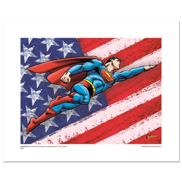 "Superman Patriotic" Numbered Limited Edition Giclee from DC Comics with Certifi