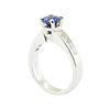 Image 4 : 2.01 ctw Round Mixed Blue Sapphire And Diamond Ring - Platinum