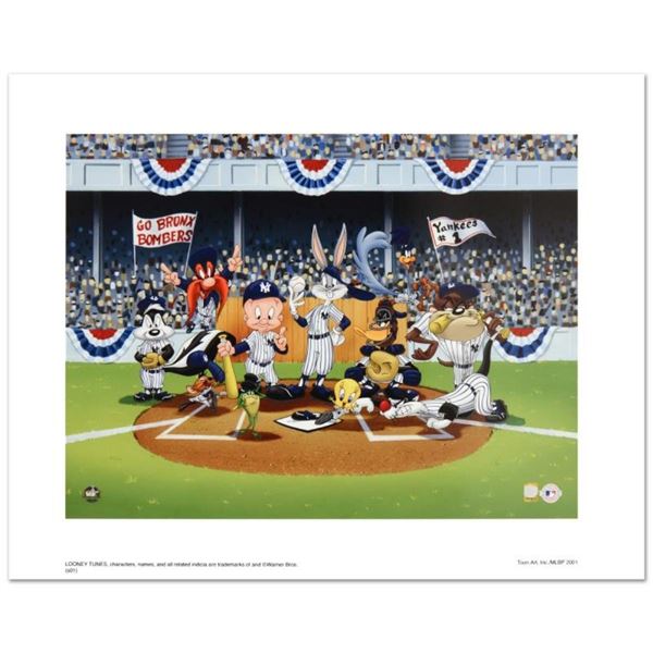  Line Up At The Plate (Yankees)  is a Collectible Lithograph from Warner Bros. w