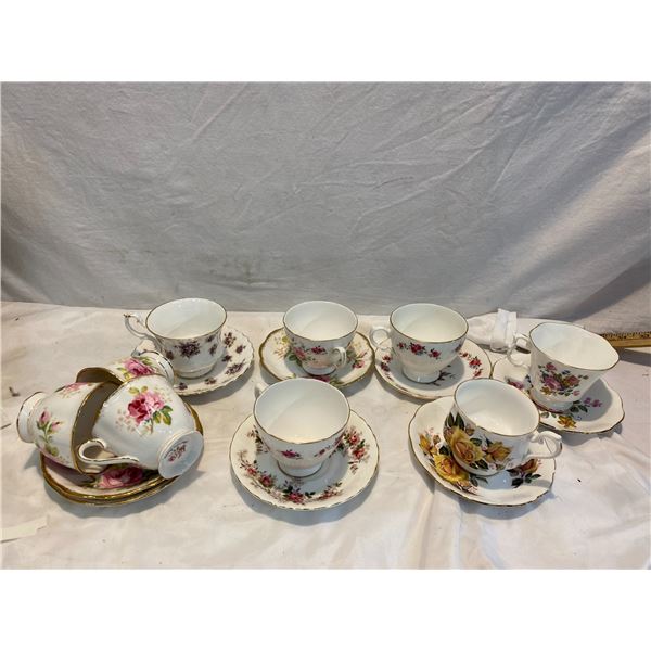 tea cups and saucers