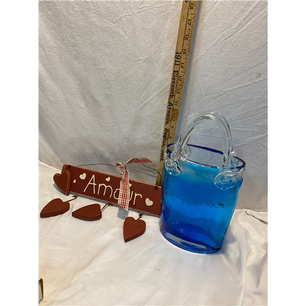 Glass decor and sign