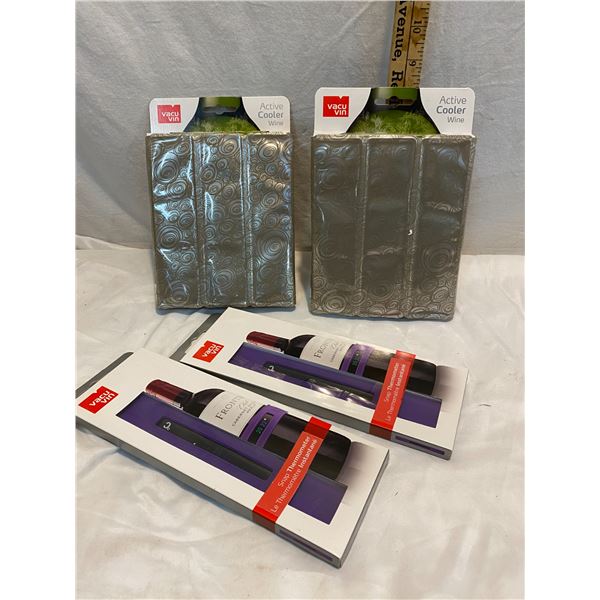 Active wine cooler and snap thermometer