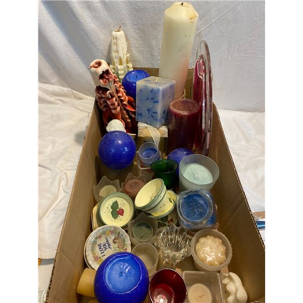 Lot of candles and holders