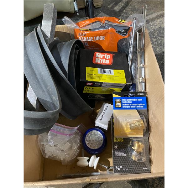 Garage door seal, masonry nails