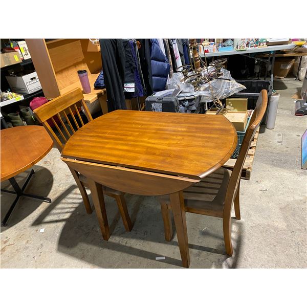 Drop side table and 2 chairs