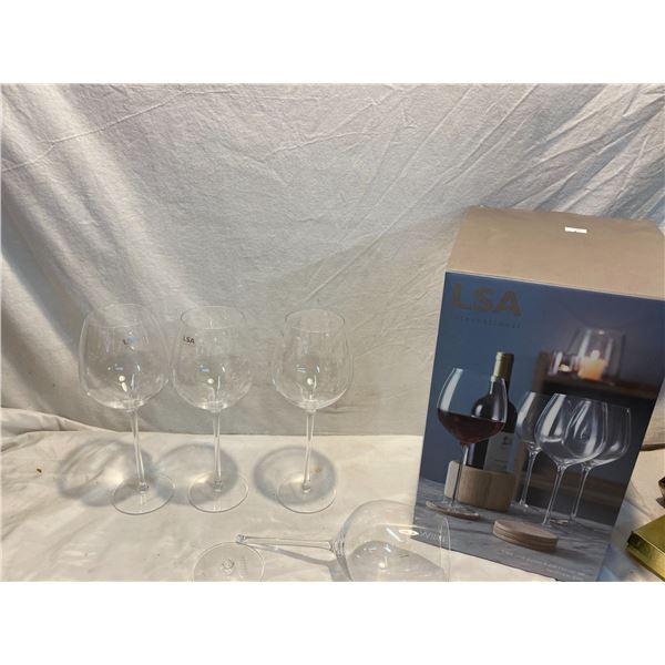LSA wine glasses one broken