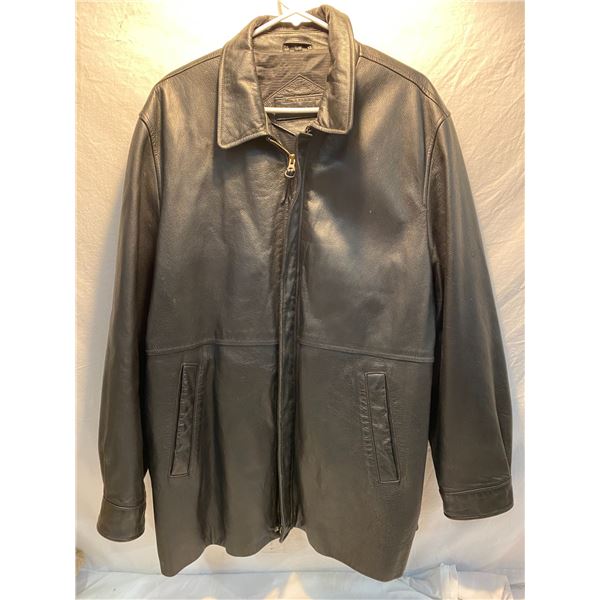 Size large leather coat