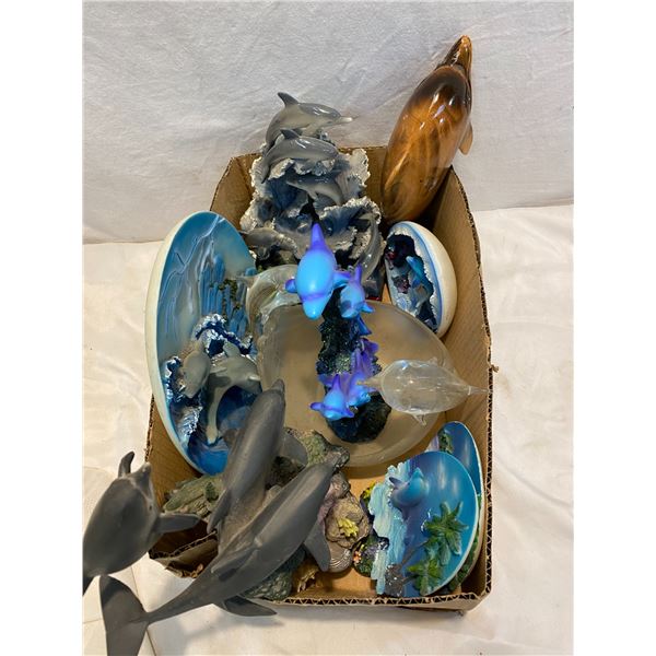 Lot of dolphin collectibles
