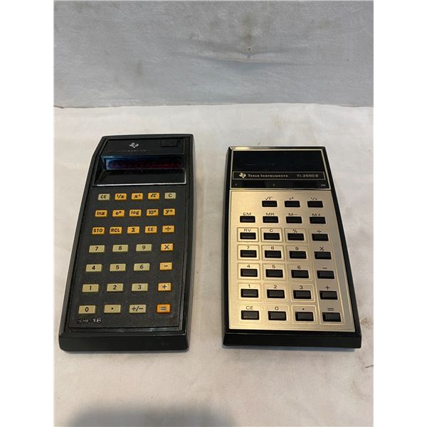 Texas Instrument no cord and one is battery operated