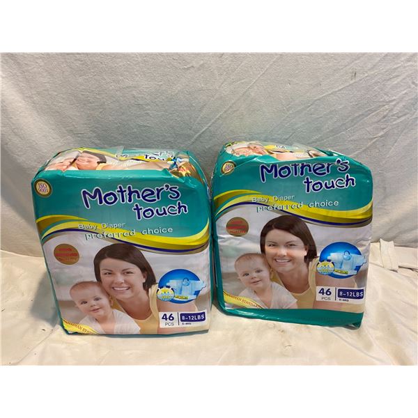 New diapers 2 packages 8-12lbs