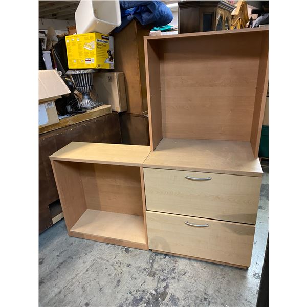 2 cabinets missing shelves