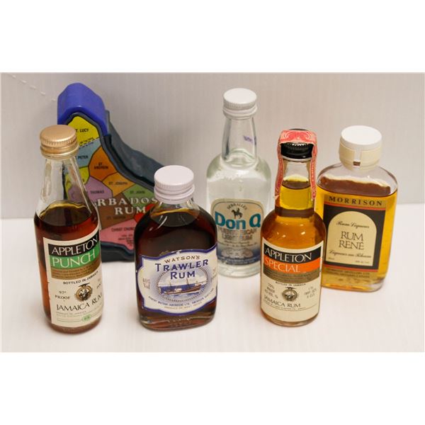 6 X 50ML BOTTLES OF RUM 40%