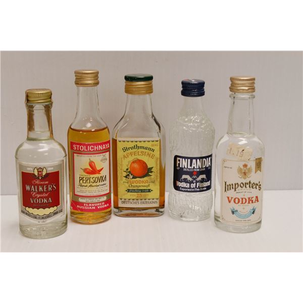 5 X 50ML BOTTLES VODKA AVG 40%