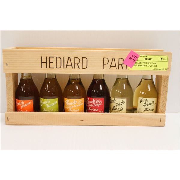 6 X 4.5CL BOTTLES SET OF HEDIARRD PARIS LIQUEUR 40