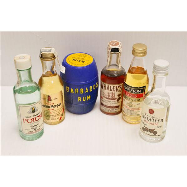 6 X 50ML BOTTLES OF RUM 40%